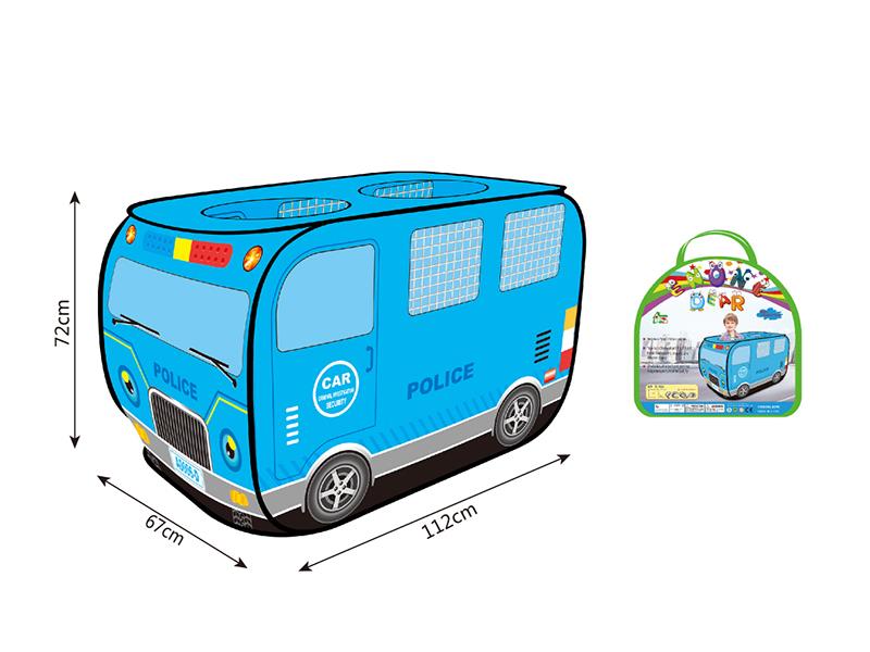 Blue Police Car Shape Children Play Tent