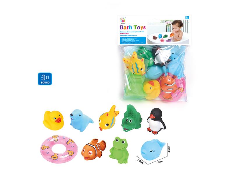 Cute Animals Kids Bath Toy Set