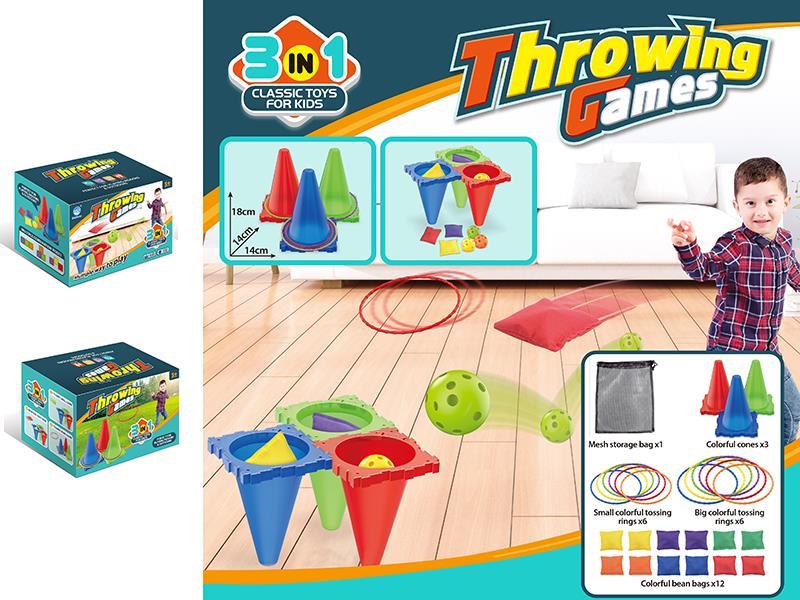 3 Color Cones Throwing Game