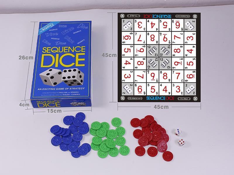 English Arabic Sequence Dice/Cloth Chessboard