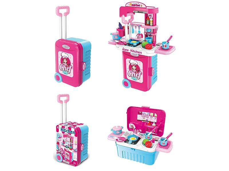 3 In Kitchen Toy Suitcase(Girl)