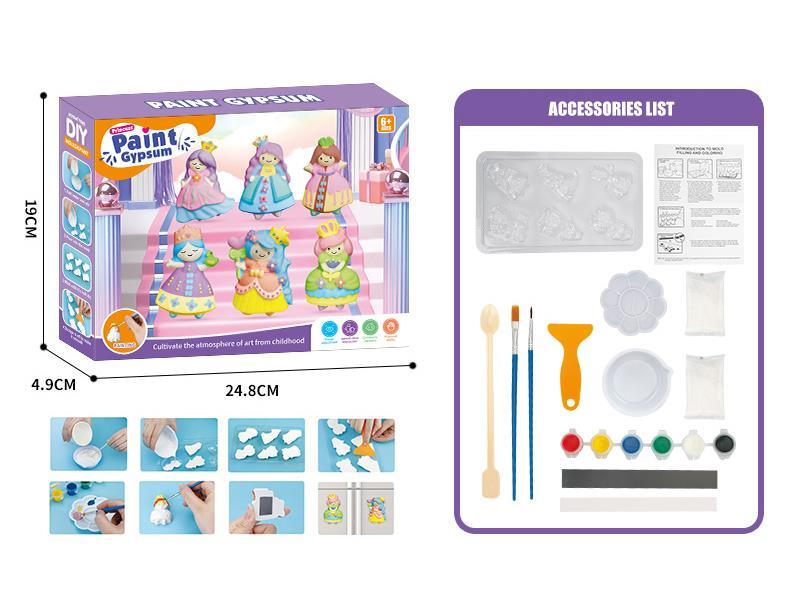 Diy Gypsum Model Refrigerator Sticker (Princess)