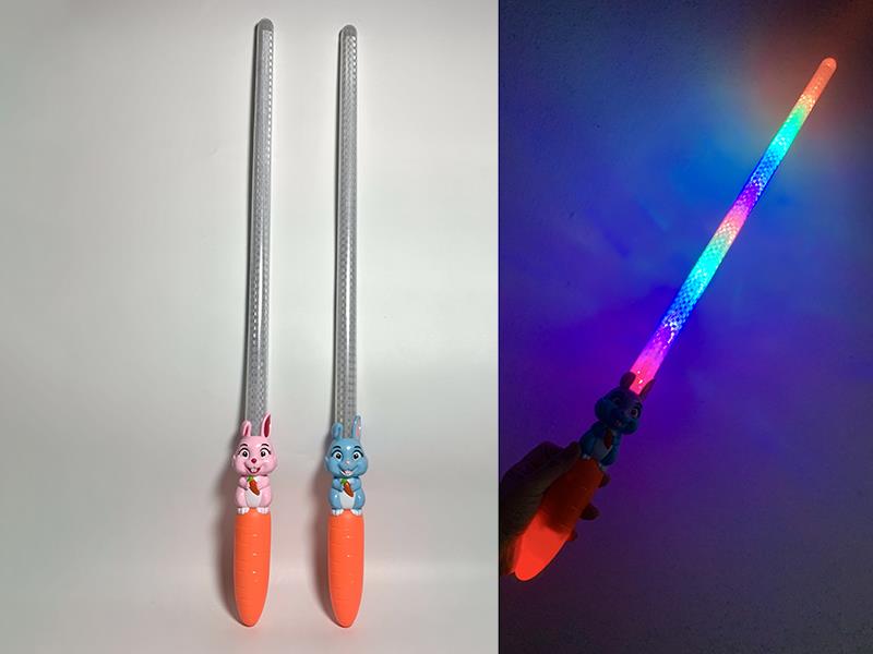 Rabbit Carrot Flash Stick With 9 Lights, Sound, Dual Switch
