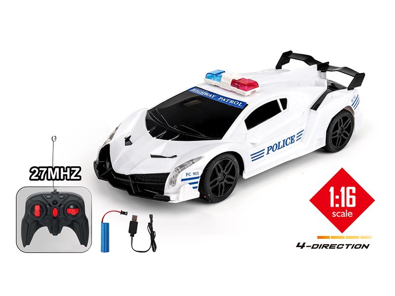 1:16 Lamborghini 4-Channel Remote Control Police Car(Included Batteries)