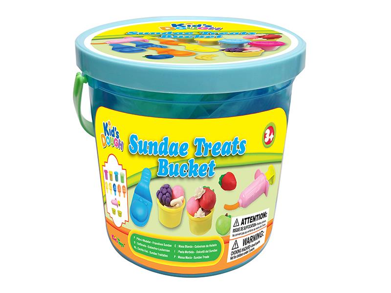 Colored Clay Sundae Treats Bucket