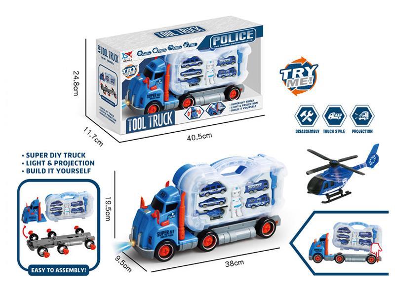 DIY Slide Police Cars With Lights And Music