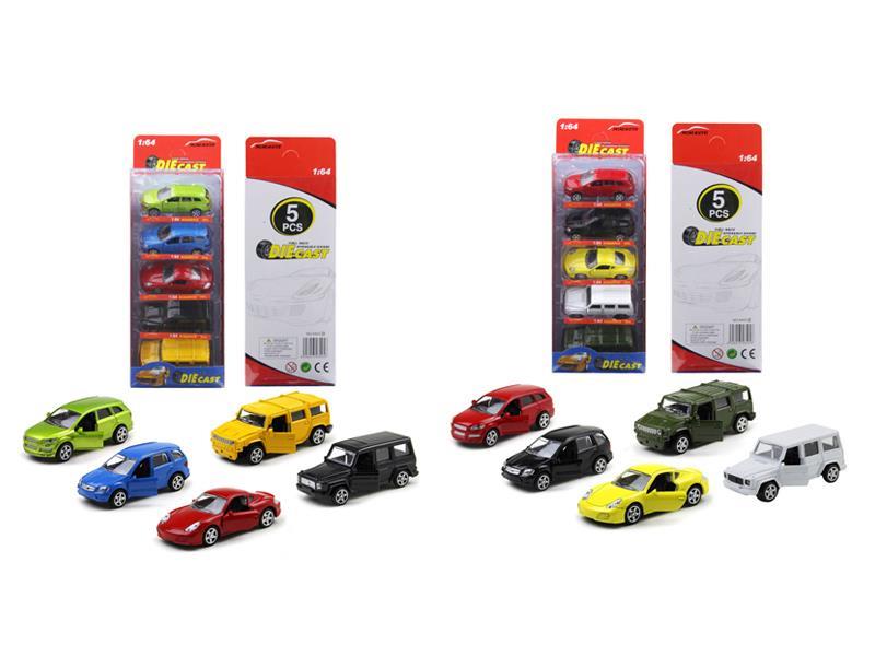5PCS 1: 64 Simulation Alloy Car