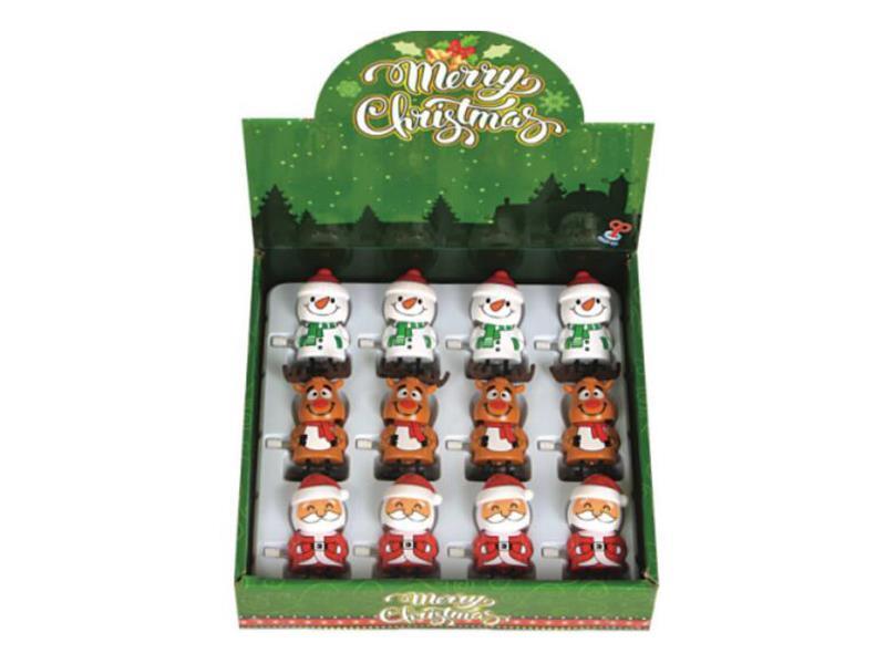 Wind Up Christmas Elk Snowman Santa Claus 12PCS