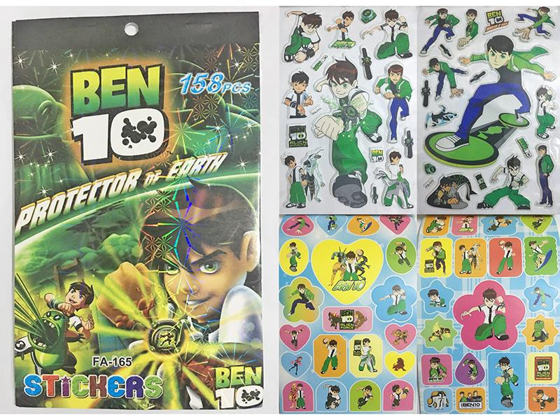 DIY BEN10 4 In 1 Cartoon Stickers