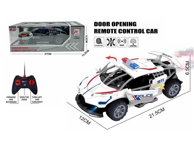 5-Channel Remote Control Open Doors Police Car With Spray(Not Included Batteries)