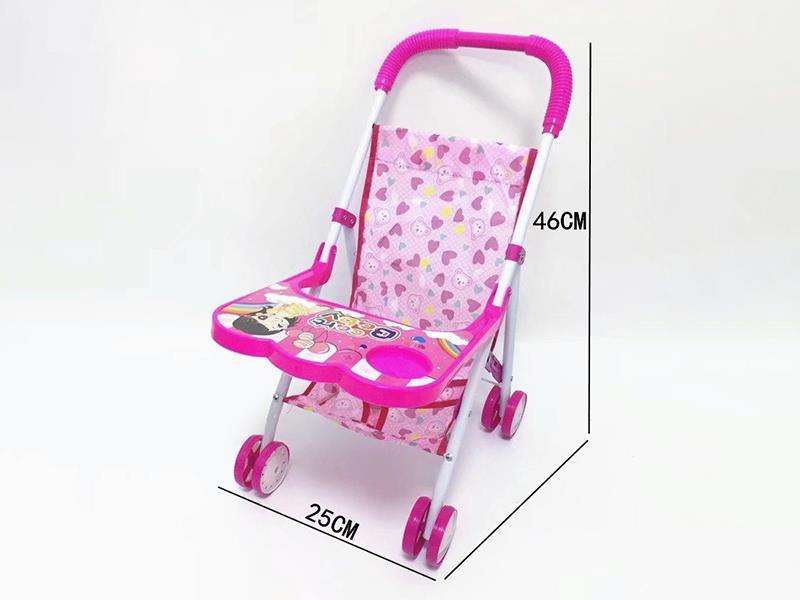 Iron Baby Stroller Toy With Tray