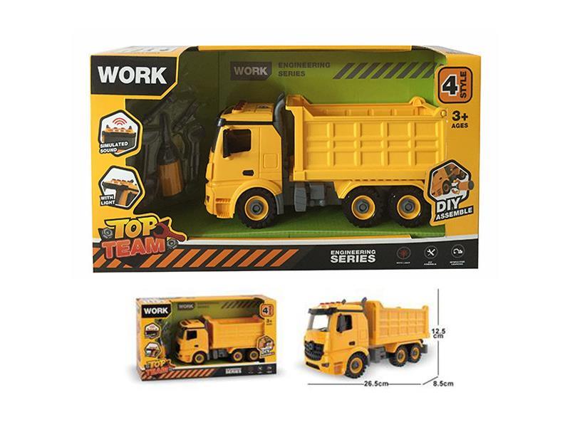 Disassembly Dump Truck With Lighting And Music