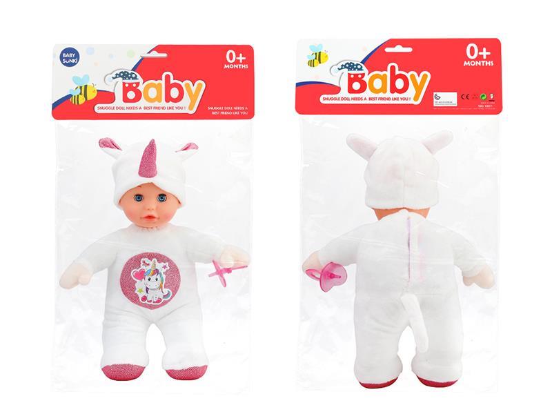 Plush Soothe Unicorn Baby Doll With Sound And Light,Pacifier