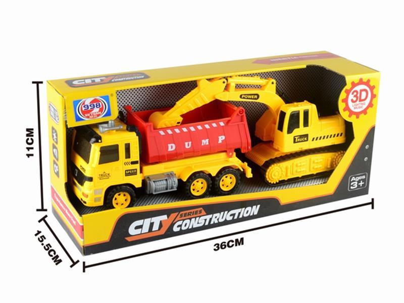 Friction Dumper + Excavator (With 3D Light And Music)