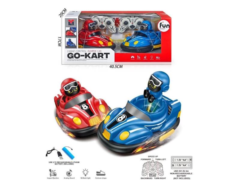 2.4G Two-car Battle Collision Bumper Cars (2 With Battery Included)