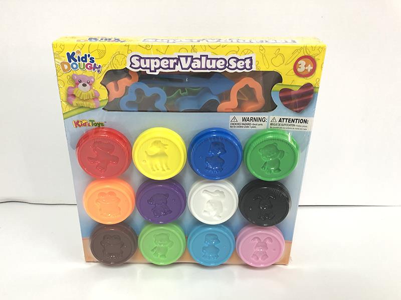 12 Colors Clay & Clay Mold Set