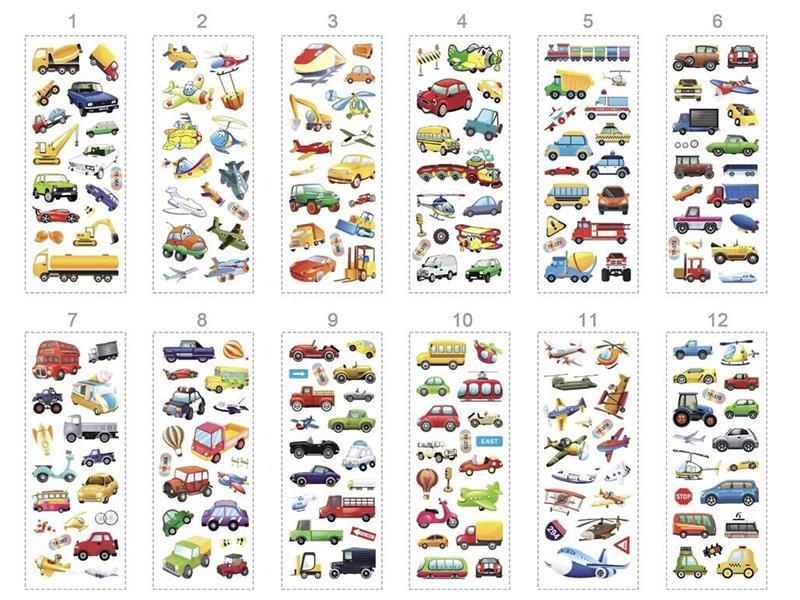 3D Cartoon Bubble Stickers