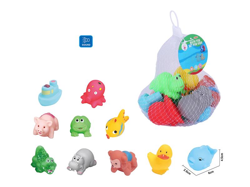 Cute Animals Kids Bath Toy Set