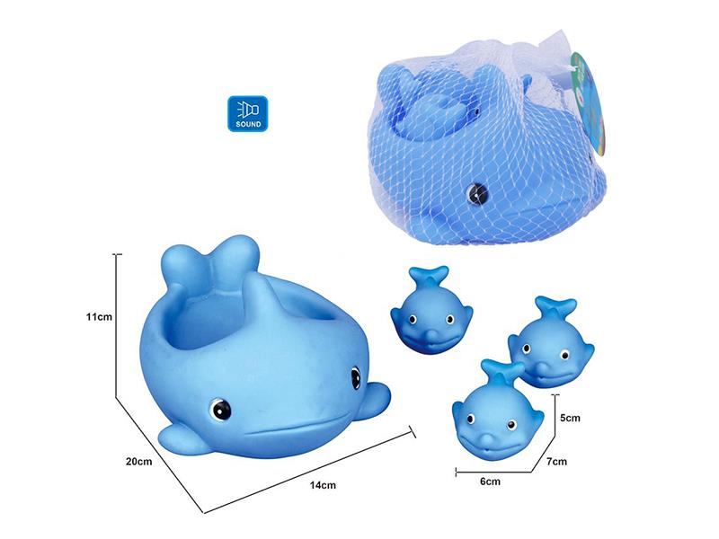 Cute Dolphin Kids Bath Toy Set