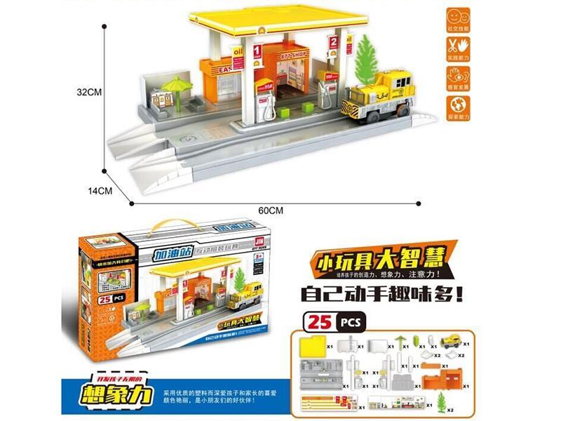 Gas Station & Train