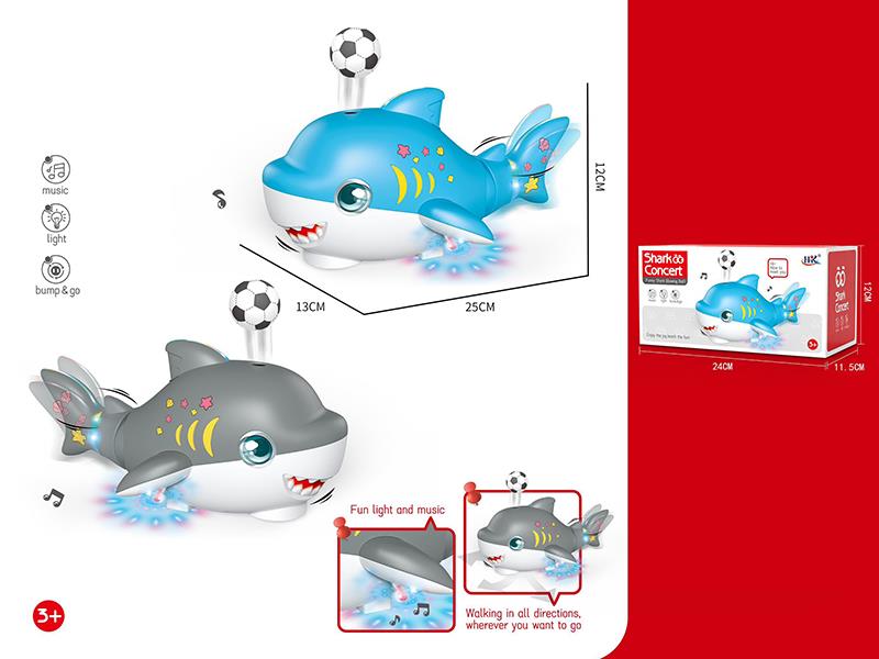 B/O Shark Blowing Ball With Light And Music