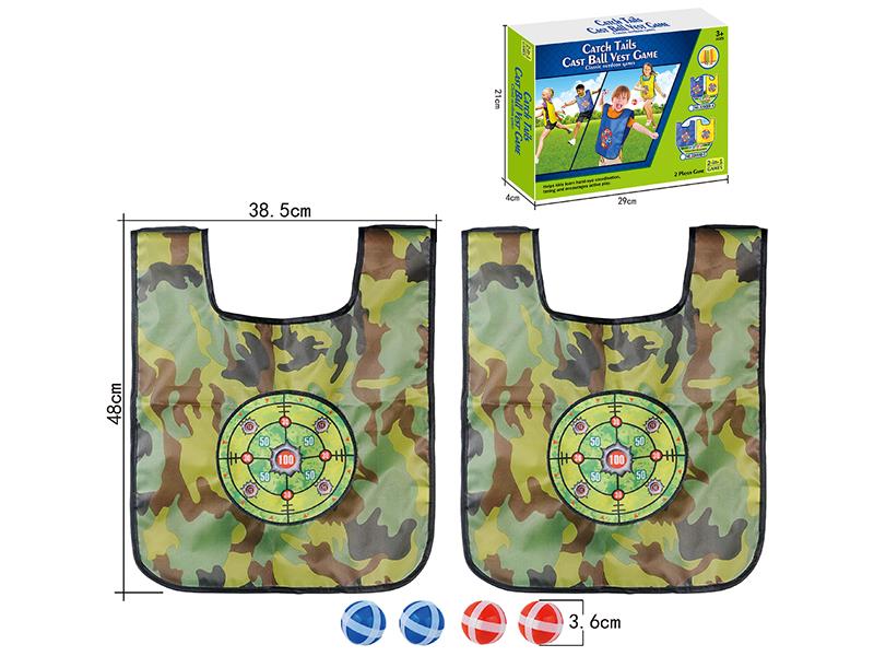 Catch Tails & Cast Ball Vest Game 2 In 1 Classic Outdoor Games