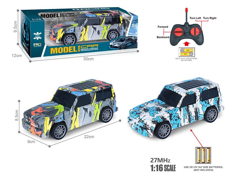27Mhz 1:16 4-Channel Remote Control Graffiti Jeep Truck(Not Included Batteries)