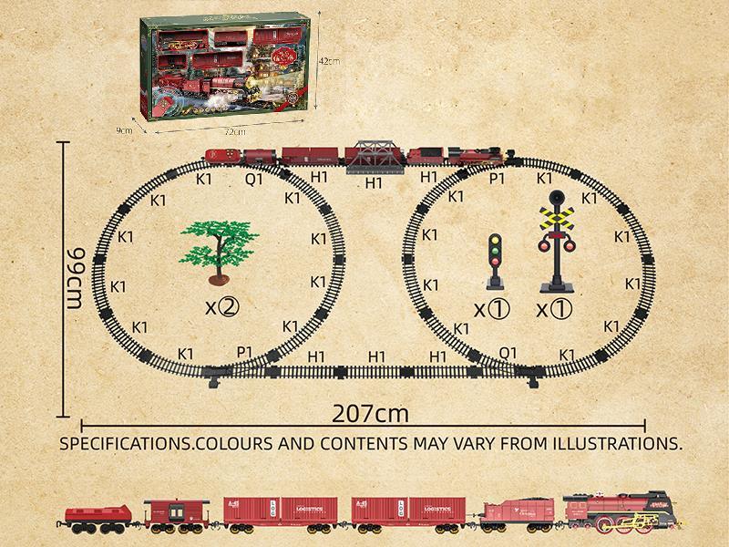 Remote-controlled trains（The light and water gave off smoke）