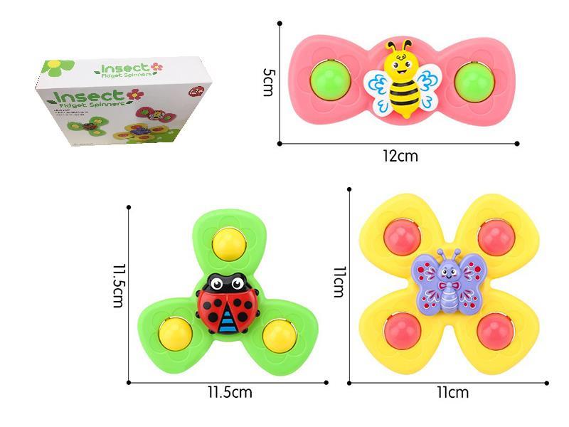 Cartoon Insect Sucker Rotating Spinners 3 In 1