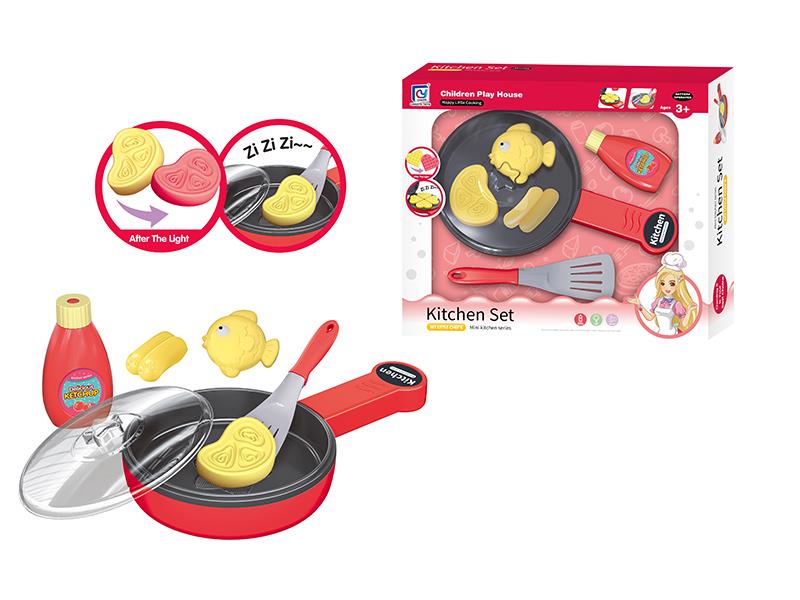 Photosensitive Discoloration Frying Pan(Red)