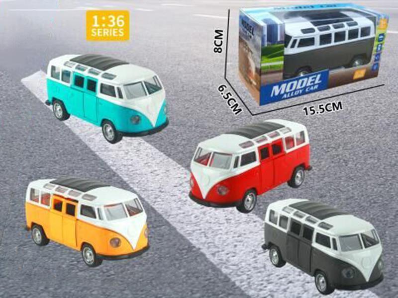 Pull Back Alloy Bus With Sound And Lights