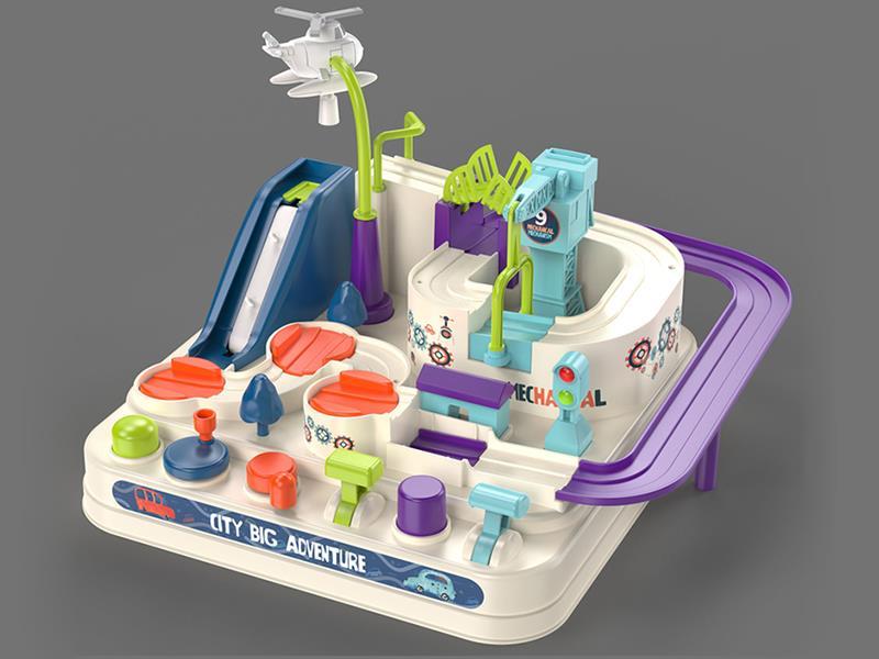 26cm 6 Buttons Car Adventure With 4 Cars
