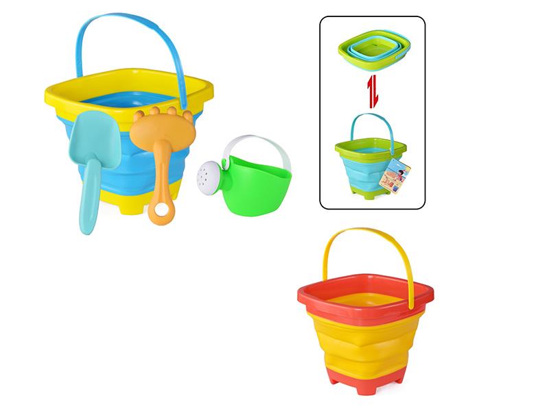 Fold Sand Bucket Set 4pcs