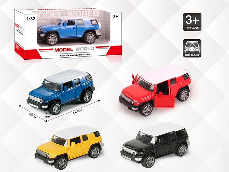 1:32 Simulation Toyota FJ Pull Back Alloy Car With Two Doors Open