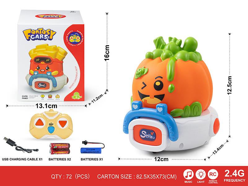 2.4G 3-Channel Remote Control Vinyl Pumpkin Car(With Lights And Music)Including Batteries