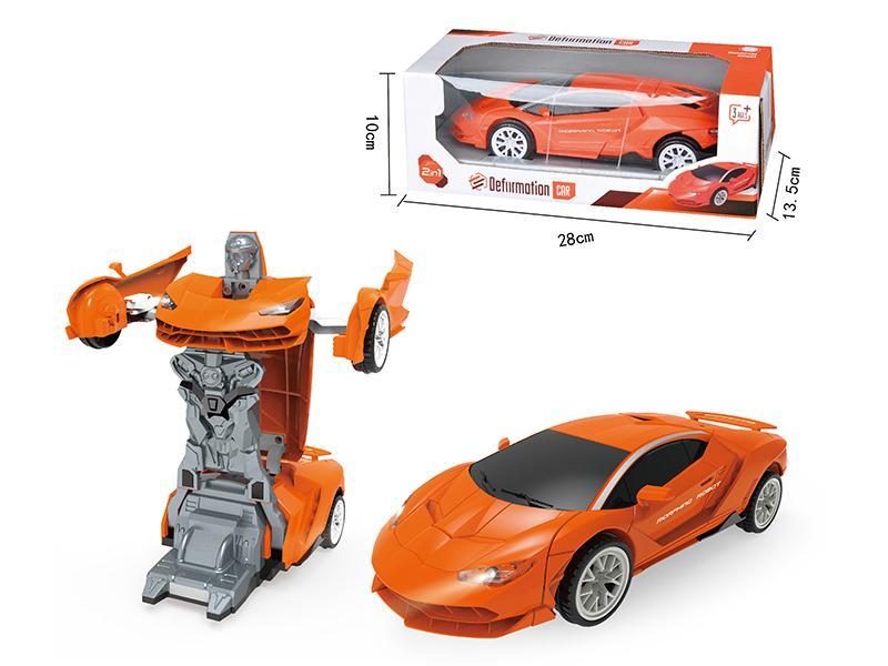 Robot Bump And Go Transformation Car,Lamborghini Orange
