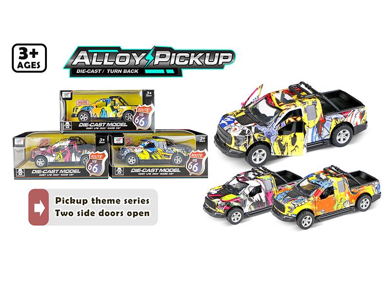 1:32 Pull Back Open The Door Alloy Car(1PS)Water Transfer Printing