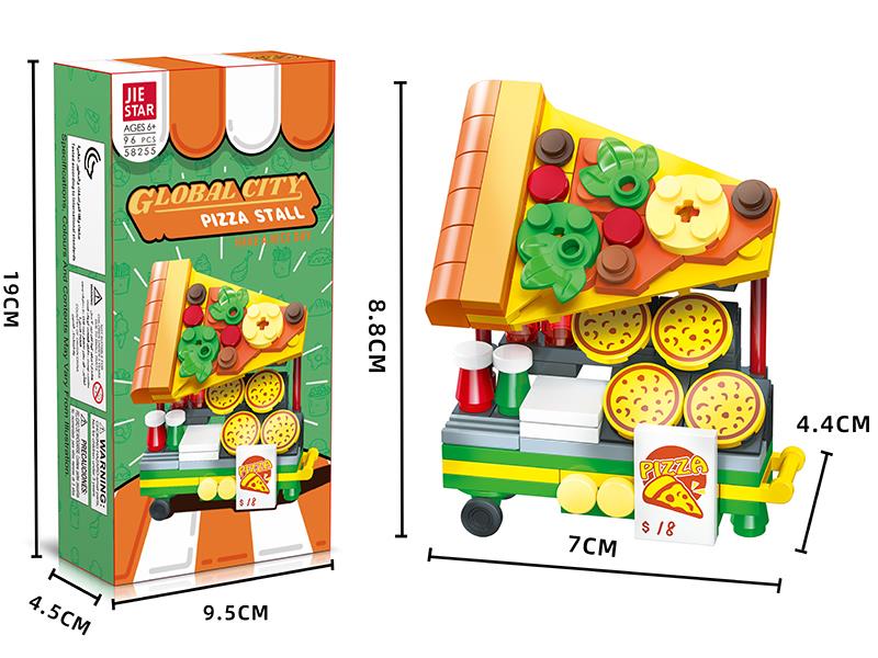 Pizza Stall Small Building Blocks 96pcs
