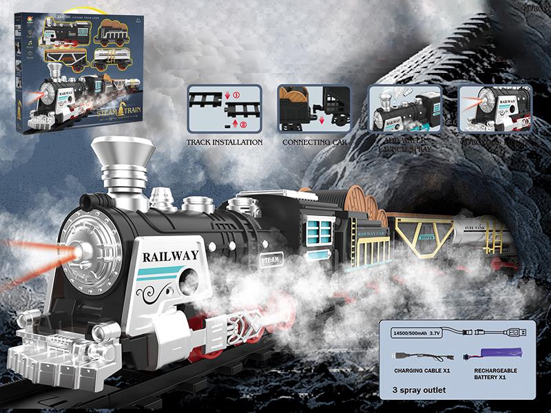 Simulated Retro Train Model Electric Steam Train Track(Charging)