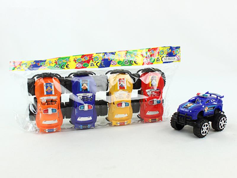 Pull Back Off-Road Police Cars 4pcs