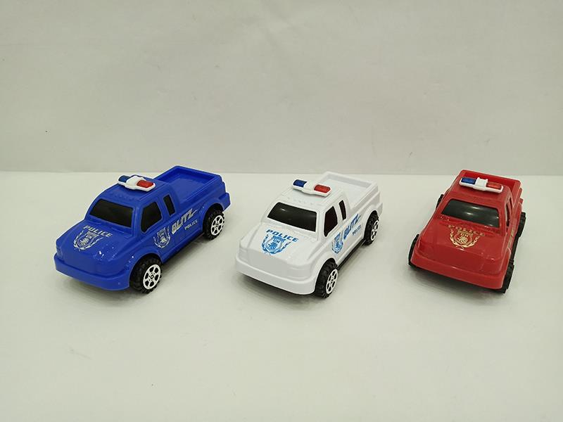 Pull Back Pickup Police Car