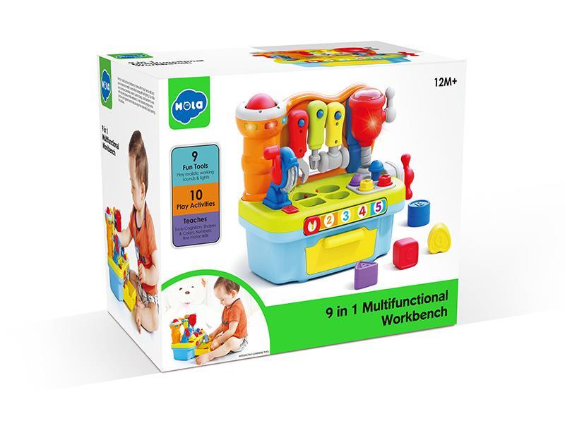 Multifunctional Workbench(Light/Music/Building Blocks/Tools)