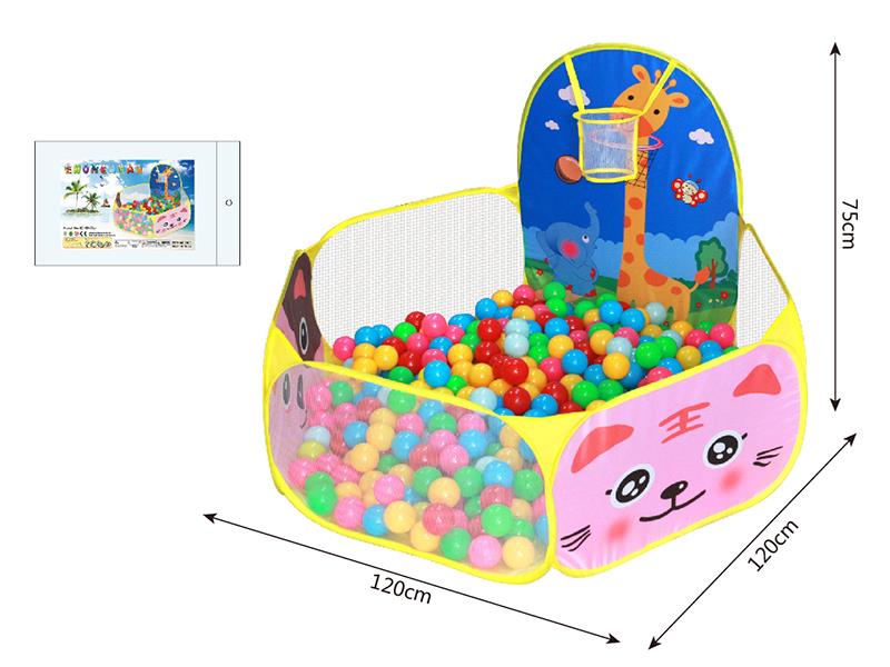 Ocean Ball Pool With Basketball Hoop