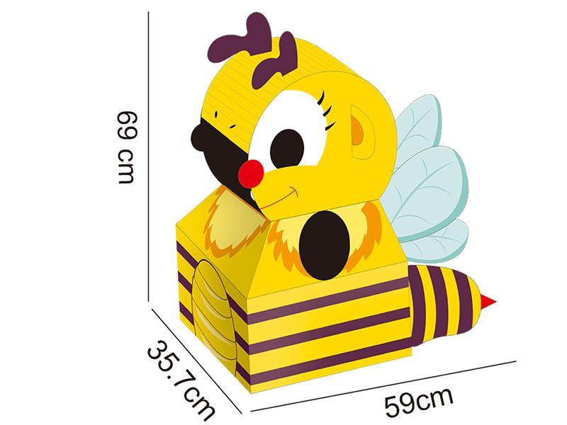 Wearable Cardboard Bee Cosplay