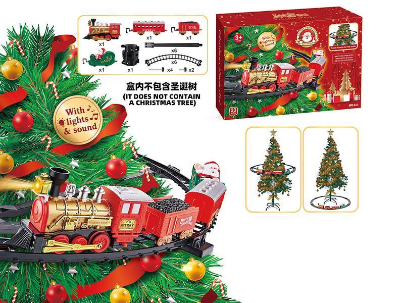 Electric Lights, Music, Christmas Tree Stand, Track Train