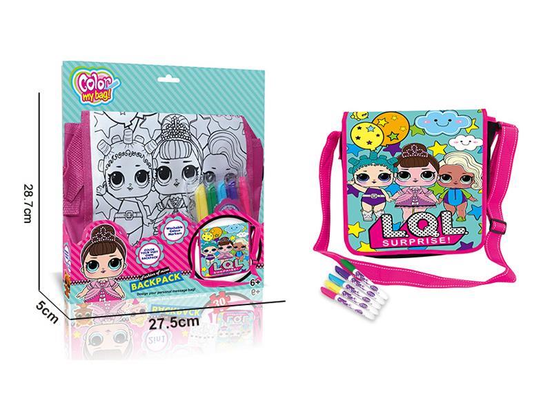 DIY Surprise Doll Coloured Drawing Bag