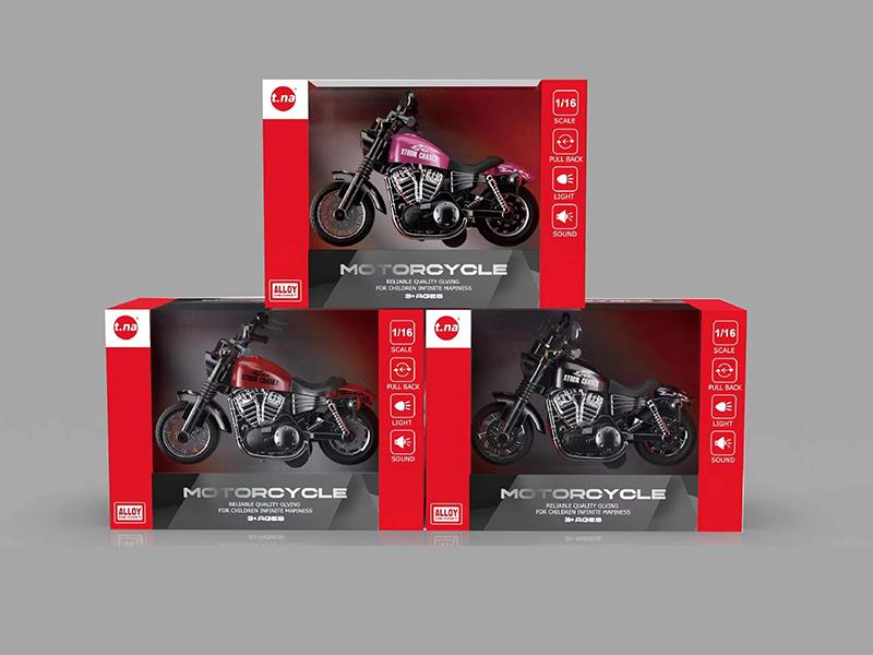 Pull Back Alloy Harley Motorcycle With Sound And Light