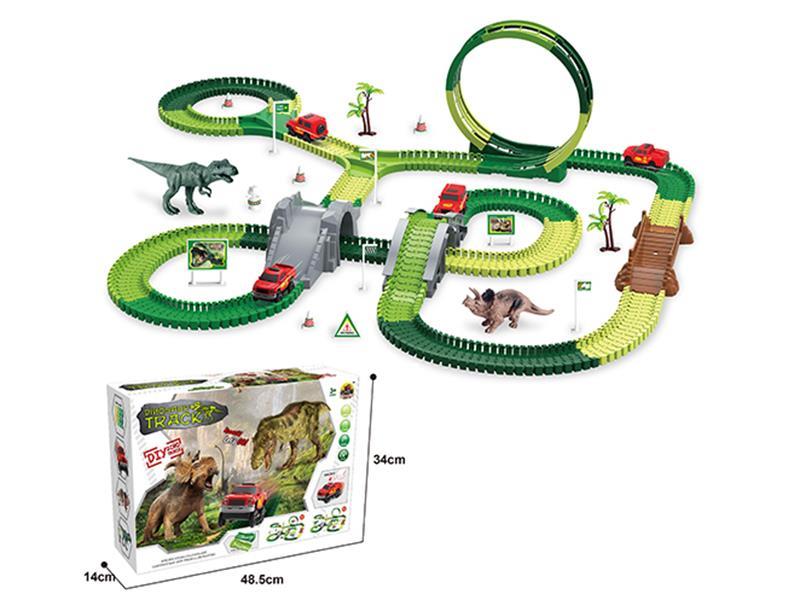 357pcs B/O Dinosaur Rail Car