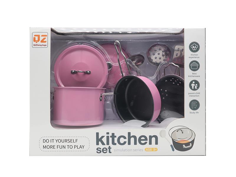 Pink Stainless Steel Tableware Toys