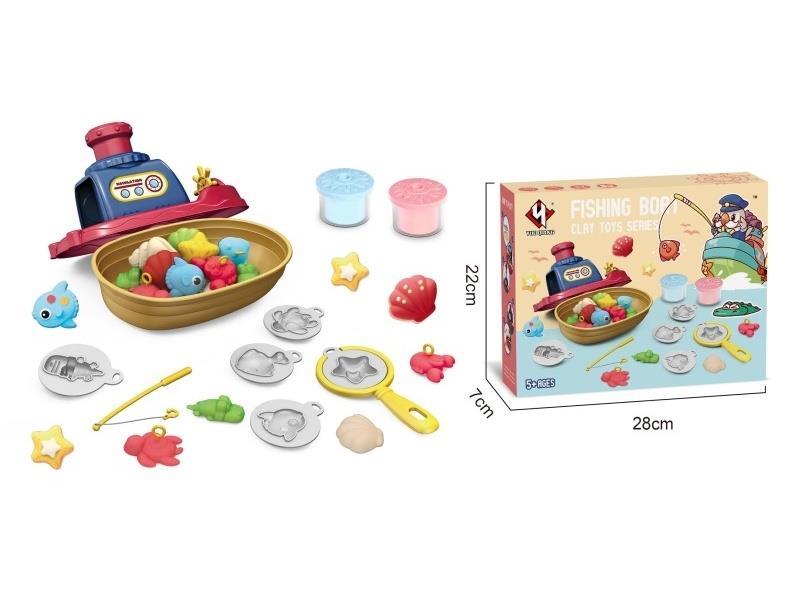 Colored Clay Boat Box (Red)